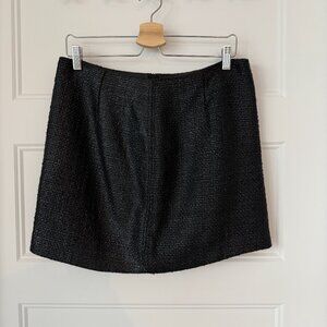Banana Republic Luxe Black Tweed Mini Skirt | Size 10